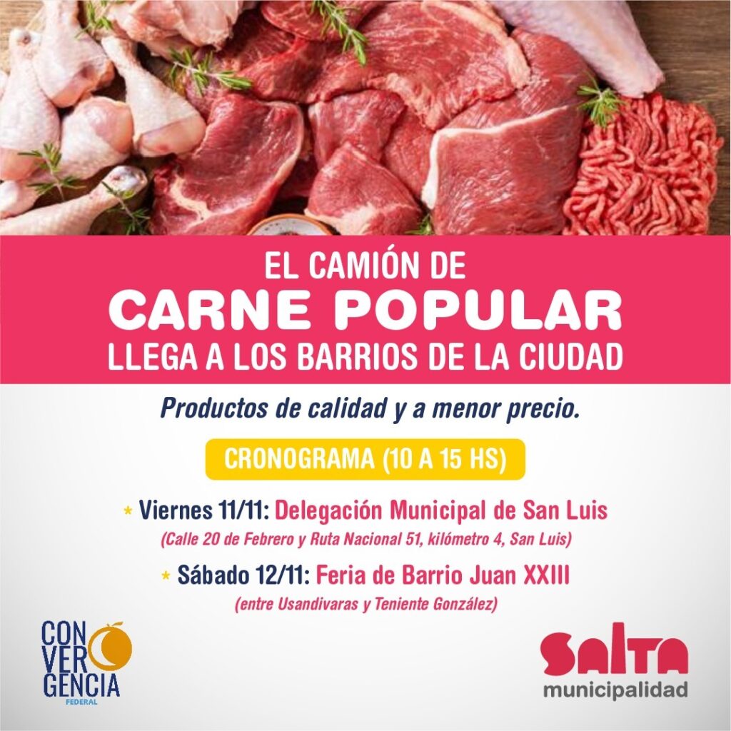 Encontrá en el Camión de Carne Popular productos de calidad, a menor costo
