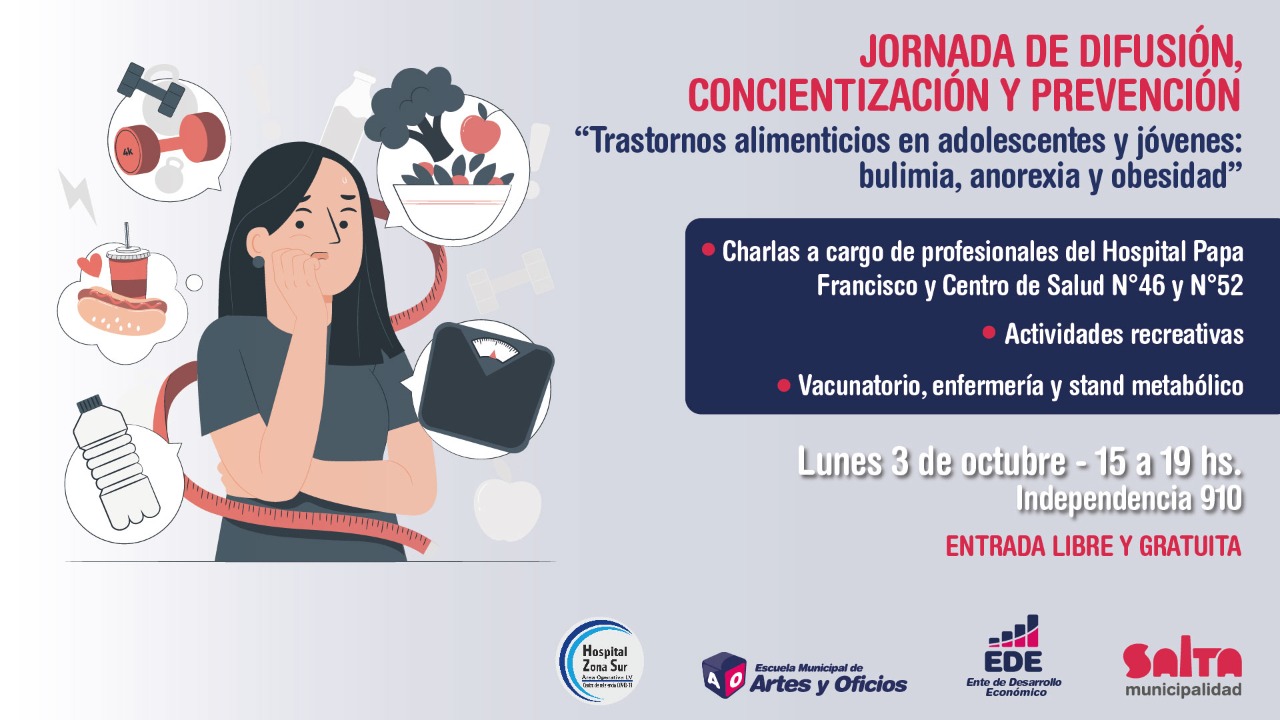 El municipio realizará una jornada de concientización sobre bulimia, anorexia y obesidad