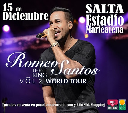 Romeo Santos llega a Salta