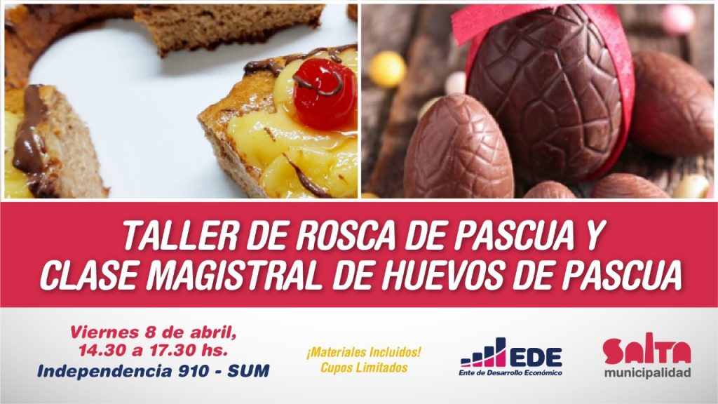 Enseñarán a elaborar roscas y huevos de Pascua en el Ente de Desarrollo Económico