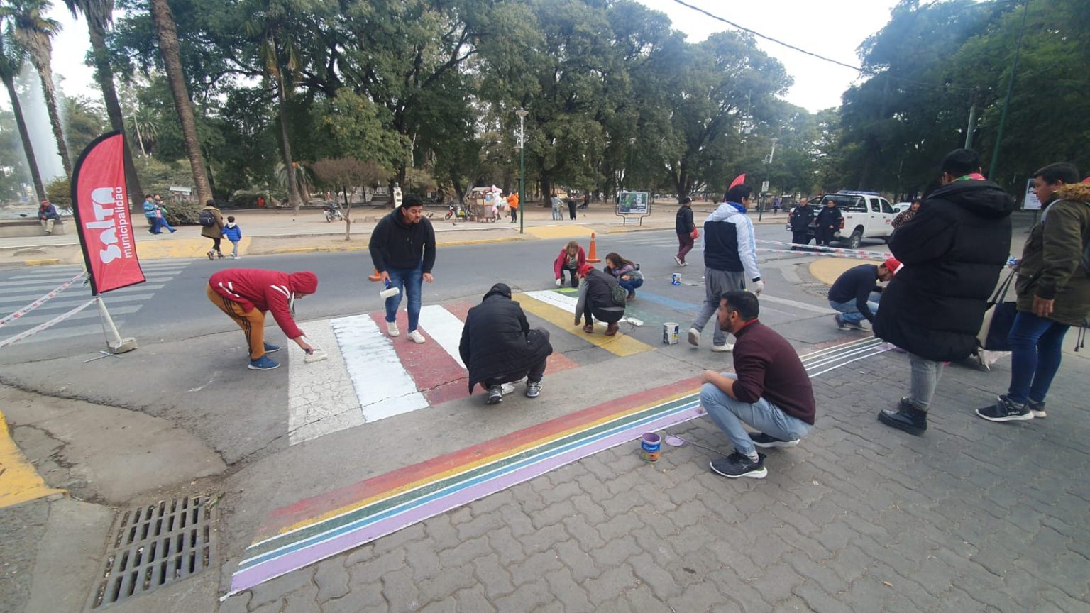 La Municipalidad puso en valor el punto del orgullo en el parque San Martín