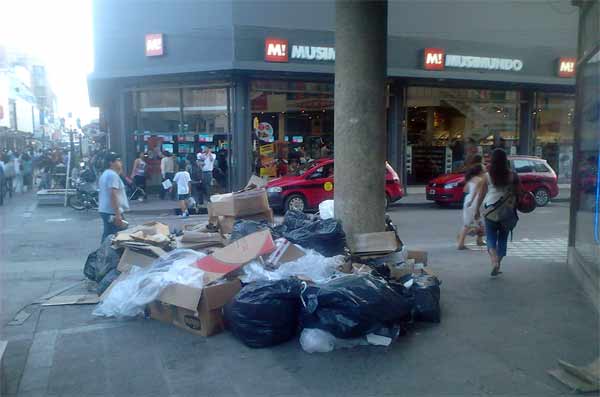 #ParoNacional Multa a los comercios que saquen la basura